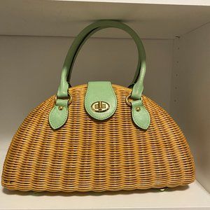 Vintage Banana Republic Straw Handbag